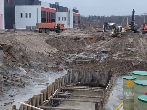 Строительство очистных сооружений логистического центра IP Razmetelevo