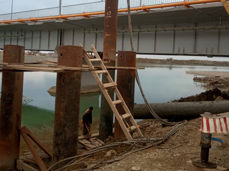 Махачкала, демонтаж временного моста