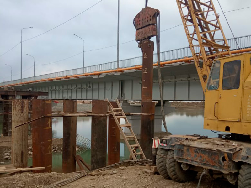 Махачкала, демонтаж временного моста