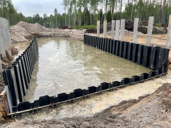 Временное шпунтовое ограждение