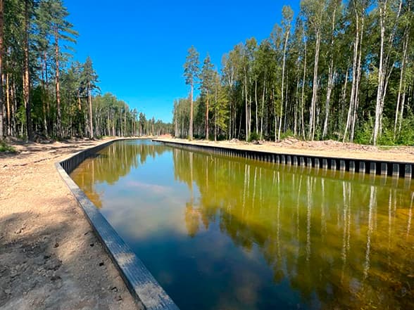 Третья очередь искусственного канала в посёлке