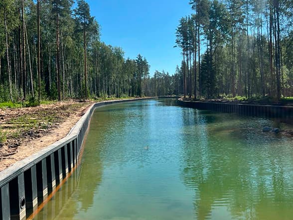 Вторая очередь искусственного канала в посёлке