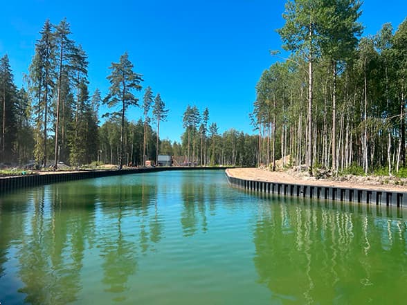 Вторая очередь искусственного канала в посёлке